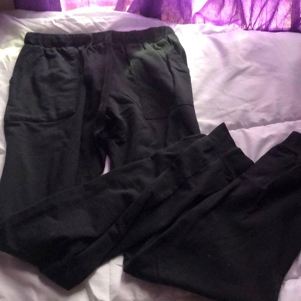 plain black sweats